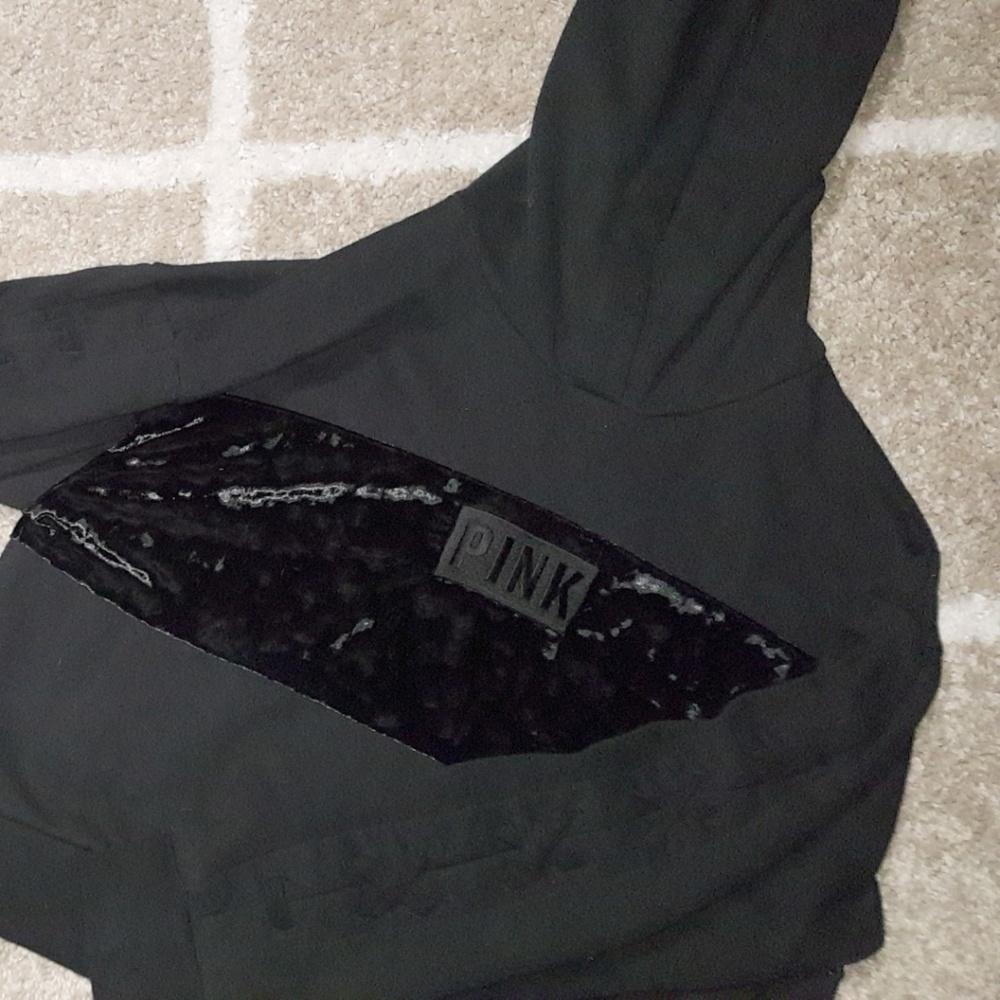 Victorias secret pink cropped hoodie